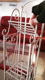 Colonna vintage porta-DVD porta-libri in ferro