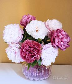 EDG Vaso ampolla + 8 rami Peonia Olis 