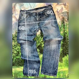 Jeans, uomo, taglia forte