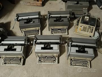 macchina da scrivere Olivetti e calcolatori