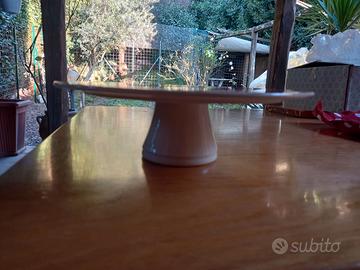 Alzata per dolci in terracotta dipinta a mano