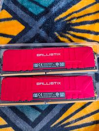 RAM DDR4 crucial ballistix 3600mhz bassa latenza