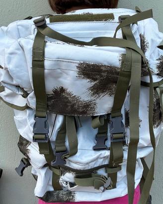 Zaino militare bianco e verdone