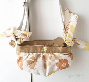 Borsa Zippo oro femminile con zip a fiore