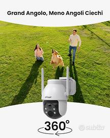 Videocamera sorveglianza esterno infrarossi 360°