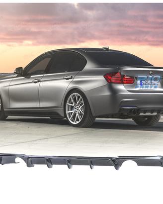 DIFFUSORE BMW F30 F31 LOOK M PERFORMANCE NERO LUCI