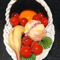 🍒Cestino di frutta in stile Capodimonte, Italia