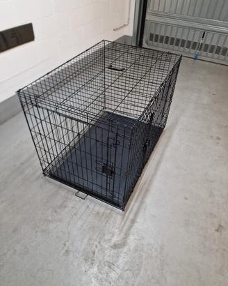 GABBIA PER CANI PIEGHEVOLE CON 2 PORTE 