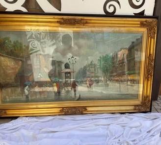 Dipinto quadro ad olio  di Léo Ferré