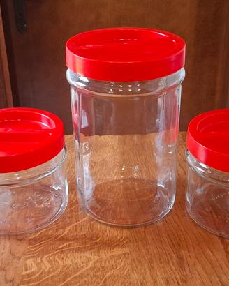 N.3 vasi in vetro Ortes per conservare alimenti 
