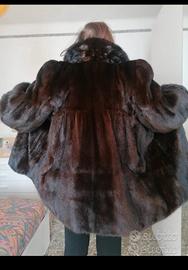 pelliccia naturale  visone nero 