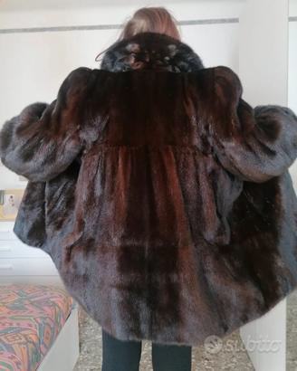 pelliccia naturale  visone nero 