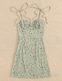 vestito estivo verde menta fiori margherite