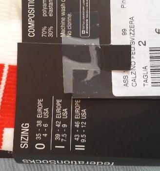 Calzini ASSOS Nazionale Svizzera Nuovi