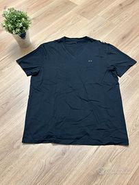 T-shirt Kappa nera banda logo L