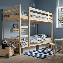 Letto a castello in legno trasformabile in 2 letti