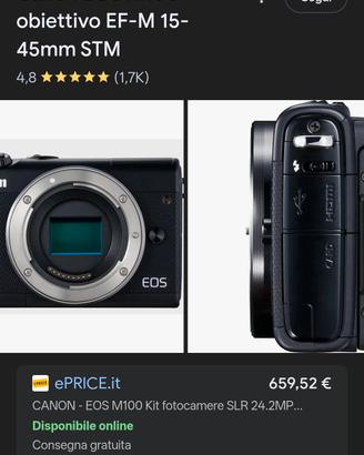 Canon EOS m 100 come nuova