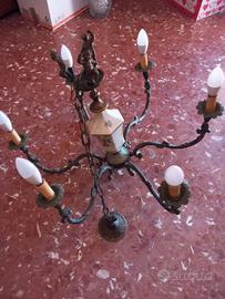 Lampadario vintage a 6 luci