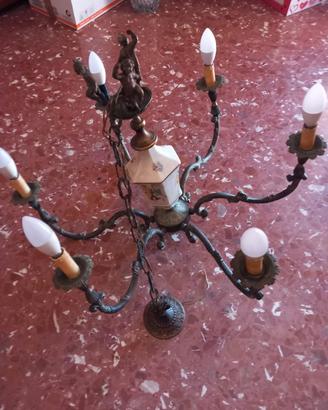 Lampadario vintage a 6 luci