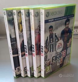 giochi xbox Fifa lotto da 5 pz.