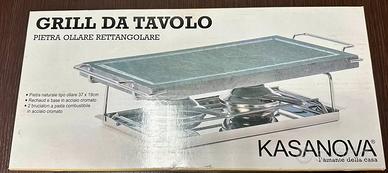 Grill da tavolo Kasanova con pietra ollare 37x19 c