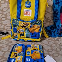 Zaino minions completo di astuccio e quaderno