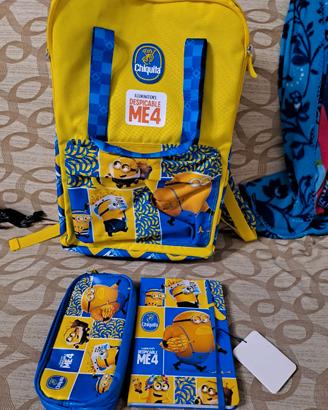 Zaino minions completo di astuccio e quaderno