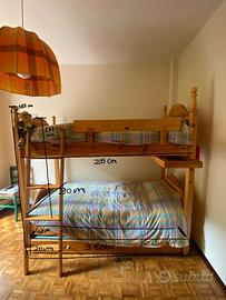 Letto  a castello in legno
