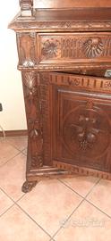coppia vetrina e  credenza 