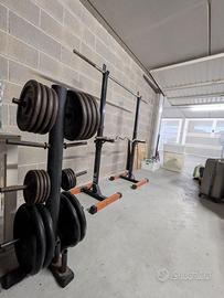 Set pesi ghisa 152kg + bilancieri + manubri