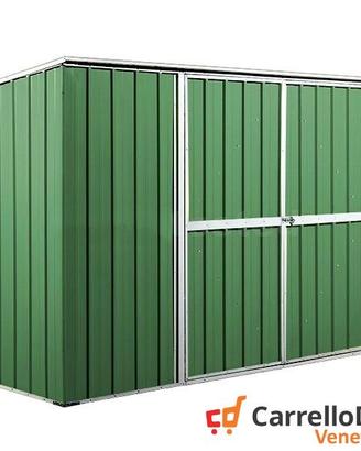 Casetta giardino box in Acciaio 345x186 verde