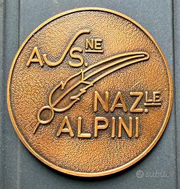 Placca Ass. Naz. Alpini in bronzo 60 mm