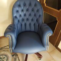 Poltrona Pelle Alzabile Reclinabile Girevole