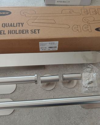 Set Accessori Bagno 8 Pezzi Acciaio Nuovi 