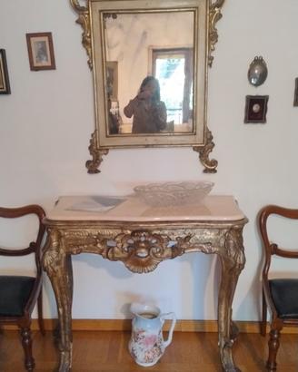 Consolle e Specchiera Luigi XV del XVIII secolo 