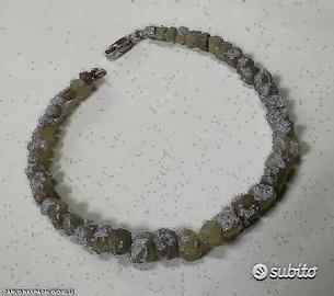 Bracciale diamanti grezzi e chiusura oro