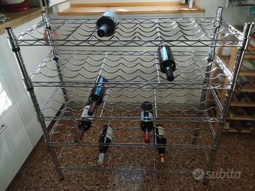 Portabottiglie espositore inox