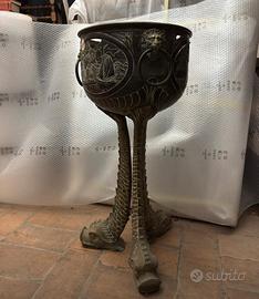 Braciere Porta-vaso Antico in Ottone