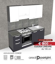 Cucina moderne lineare-Elettrodomestici inclusi
