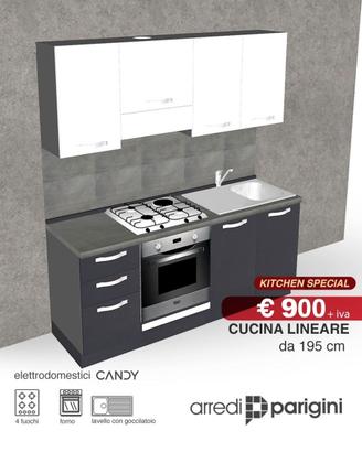 Cucina moderne lineare-Elettrodomestici inclusi