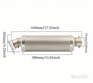 SCARICO UNIVERSALE MOTO DA 38 a 51 mm