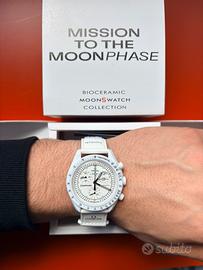 Omega X Swatch Mission to the Moonphase Bianco