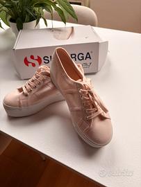 Superga platform nuove, rosa cipria