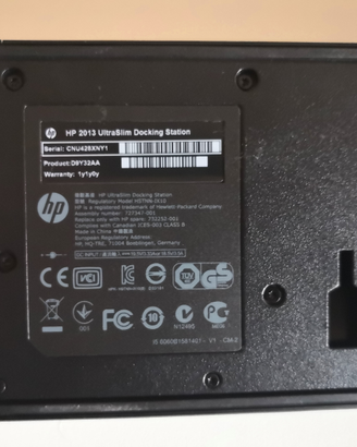 Hp 2013 UltraSlim Docking Station con alimentatore
