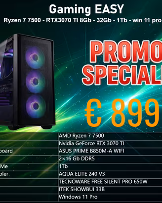 Ryzen 7 7500 - RTX3070 TI 8Gb - 32Gb - 1Tb