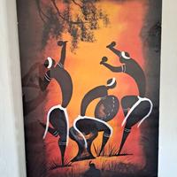 QUADRO Stampa Tela Dipinto Etnico Africano