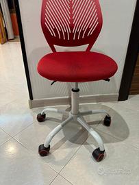 Sedia scrivania rossa
