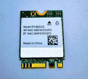 Scheda WiFi M.2 Realtek RTL8822CE Dual Band BT 5.1