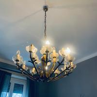 lampadario antico in ferro