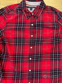 Camicia flanella Tommy Hilfiger rossa a quadri